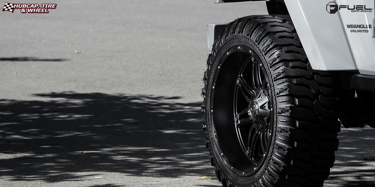 vehicle gallery/jeep wrangler fuel hostage d531 0X0  Matte Black wheels and rims